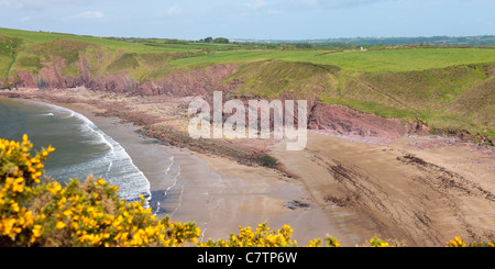 Swanlake Bay Manorbier Pembroke Pembrokeshire Wales Stockfoto