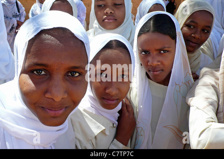 Afrika, Sudan, Nubia, junge islamische Frauen Stockfoto