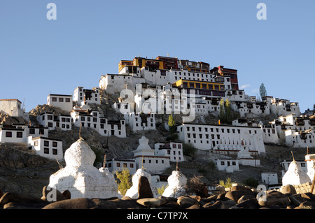 Thikse Gompa, Kloster, Tikse, Tiksey, Thikse, Thiksay. Thikse, Ladakh, Indien. Stockfoto