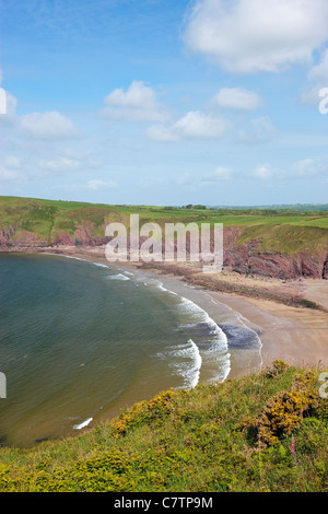 Swanlake Bay Manorbier Pembroke Pembrokeshire Wales Stockfoto