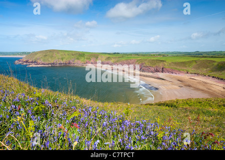 Swanlake Bay Manorbier Pembroke Pembrokeshire Wales Stockfoto