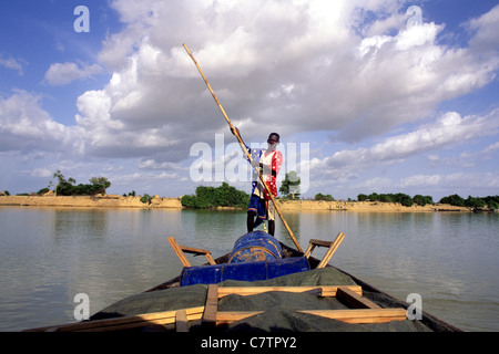 Mali, Niger River Kanu auf dem Fluss Stockfoto