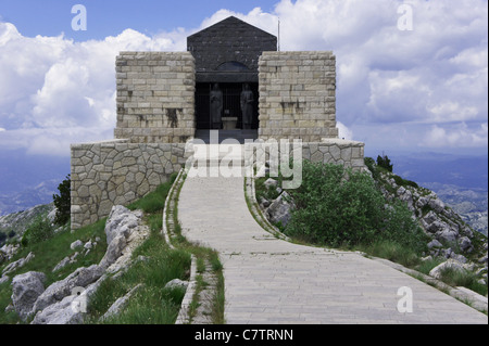 Mausoleum von Petar II Petrovic Njegos, Jezerski Vrh, Lovcen NP. Montenegro Stockfoto