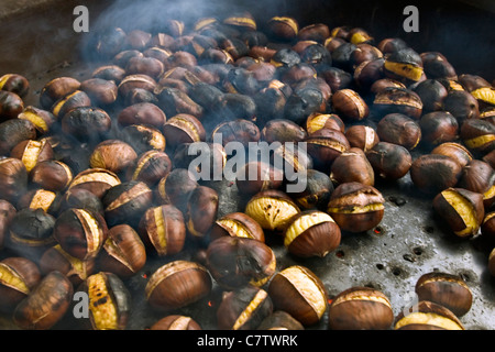 Gebratene Kastanien Stockfoto