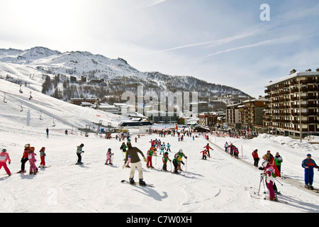 Italien, Aostatal, Cervinia, Ski-Anlage Stockfoto