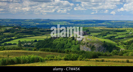 Position Cennen Castle Llandeilo Carmarthenshire Wales Stockfoto