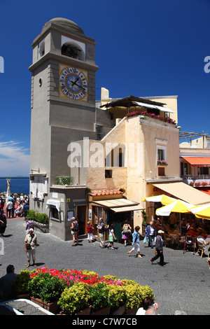 Italien, Kampanien, Capri die wichtigsten Square-"la Piazzetta'(Umberto I square) Stockfoto