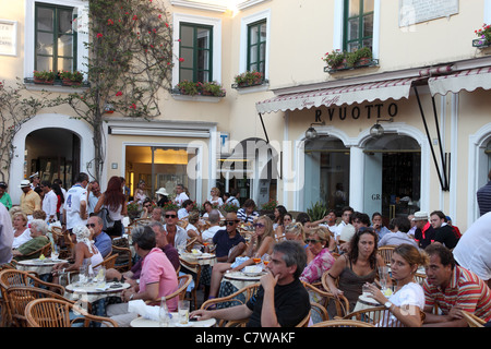 Italien, Kampanien, Capri, der Hauptplatz La Piazzetta, Umberto Platz I Stockfoto