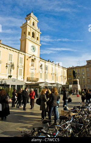 Italien, Emilia Romagna, Parma, Garibaldi Platz, Palazzo del Governatore Stockfoto