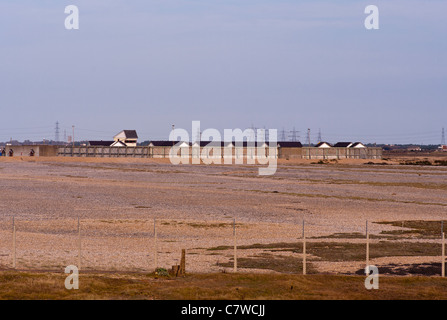 Live-Ansicht über britische Armee Lydd Schießplatz Trainingslager und Bereiche Kent England UK Stockfoto