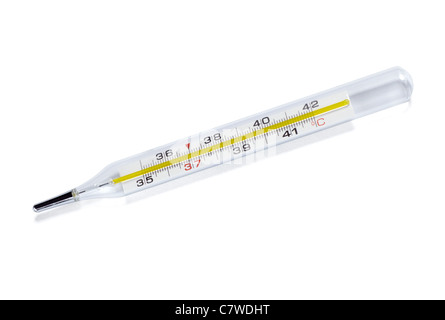 Nahaufnahme eines Thermometers Stockfoto