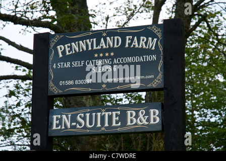 Melden Sie sich für Pennyland Farm in der Nähe von Southend, Argyll Stockfoto