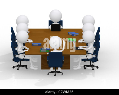 Geschäft Fraktionssitzung Porträt - acht Geschäftsleute zusammenarbeiten. Eine vielfältige Arbeitsgruppe. Stockfoto
