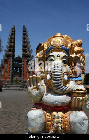 Ganesh-Statue am Ulun Danu Batur Tempel, Bali Stockfoto