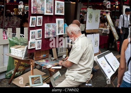 Paris, Frankreich - Straßenkünstler am Place du Tertre Stockfoto