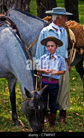 Teilnehmer des jährlichen Festivals "Patria Gaucha" in Tacuarembo, Uruguay Stockfoto