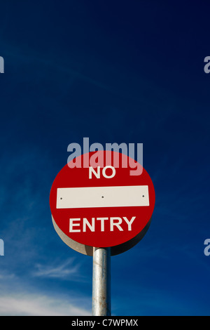 Roten kreisförmigen No Entry-Zeichen Stockfoto