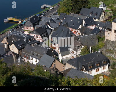 Ansicht des historischen Dorfes Beilstein Mosel Tal Rheinland Deutschlands Stockfoto