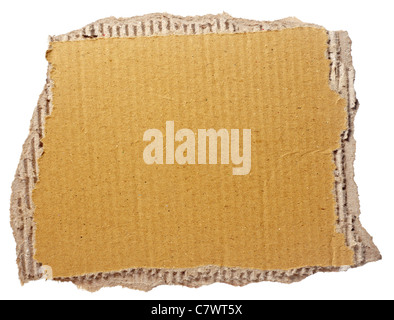 Stück Karton Hinweis Stockfoto