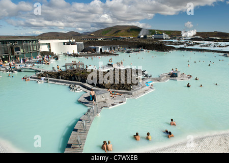 Die blaue Lagune in der Nähe von Reykjavik in Island. Stockfoto