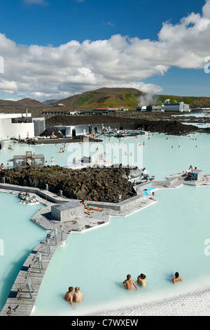 Die blaue Lagune in der Nähe von Reykjavik in Island. Stockfoto