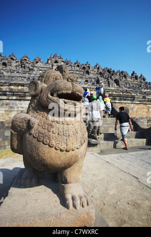 Borobudur-Tempel (UNESCO-Weltkulturerbe), Java, Indonesien Stockfoto