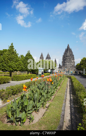 Tempel von Prambanan Komplexes (UNESCO Weltkulturerbe), Java, Indonesien Stockfoto