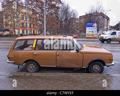 Altes Auto, Lada, Prag Stockfoto