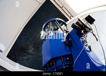 astronomisches Observatorium Teleskop indoor Nachthimmel Stockfoto