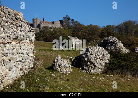 Portus Lemanis, römische Ruinen Stockfoto