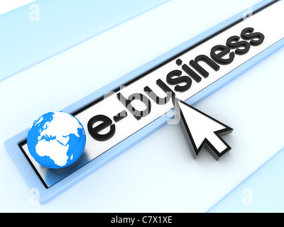 Abstrakte Assress Linie, E-Business (durchgeführt in 3d) Stockfoto
