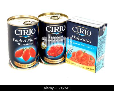 Cirio Tomatenprodukte Stockfoto