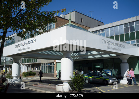 Das Royal Marsden NHS Foundation Trust Krankenhaus zur Behandlung von Krebs in Sutton, Surrey, UK Stockfoto