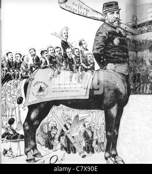 GEORGES ERNEST BOULANGER (1837-1891) französischer general und Politiker, die hier als ein Zentaur - Band siehe Beschreibung unten Stockfoto