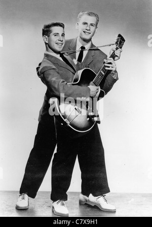 SIMON und GARFUNKEL Promo-Foto der US-Musik-Duo als Tom & Jerry 1957 Stockfoto