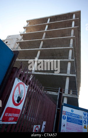 Verlassen die Räumlichkeiten des geplanten neuen Hauptsitzes der Anglo Irish Bank am Spencer Dock, Dublin, Irland. Foto: Jeff Gilbert Stockfoto