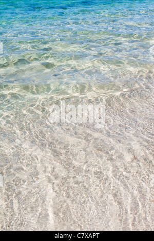 Hintergrund des türkisfarbenen karibischen Meer. Stockfoto