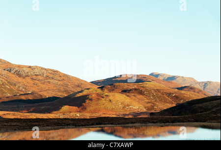 Typische lokale Landschaft zwischen Point of Ardnamurchan und Kilchoan, Ardnamurchan, Highland Region, Schottland, Vereinigtes Königreich Stockfoto