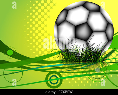 Soccer Ball Hintergrund, abstrakte Kunst Vektorgrafik; Bild enthält, Transparenz und Verlaufsgitter Stockfoto