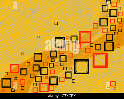 Quadrate abstrakte Komposition, Vektor-Illustration Kunst Stockfoto