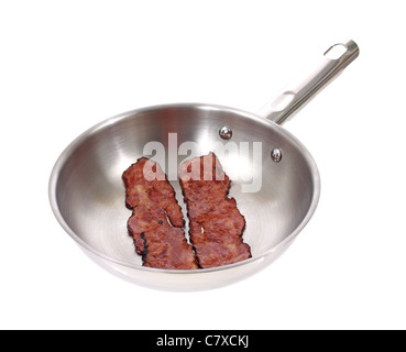 Scheiben von der Türkei Speck in Pfanne Kochen Stockfoto