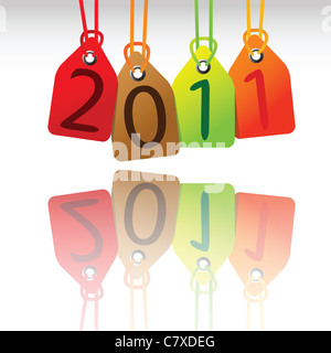 2011 Tags reflektiert, abstrakte Kunst-Vektorgrafik Stockfoto