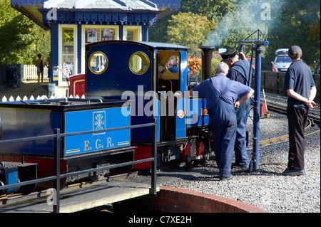 Exbury Gardens Eisenbahn verlaufenden für 1,25 Meilen rund um den nördlichen Teil dieser spektakulären Gärten in Hampshire, England Stockfoto