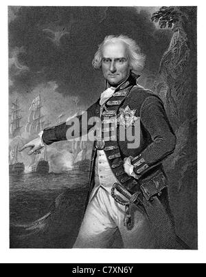 Admiral Alexander Hood 1. Viscount Bridport KB 1726 1814 Offizier britische Royal Navy französische revolutionäre Kriege napoleonischen Kriege Stockfoto