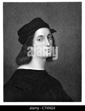 Raffaello Sanzio da Urbino 1483 1520 Raphael italienischer Maler Architekt Hochrenaissance Gemälde Zeichnungen großer Meister Künstler Stockfoto