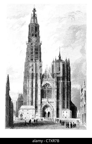 Kathedrale unserer lieben Frau römisch-katholischen Antwerpen Belgien gotischen Stil Jan Pieter Appelmans World Heritage Site Stockfoto