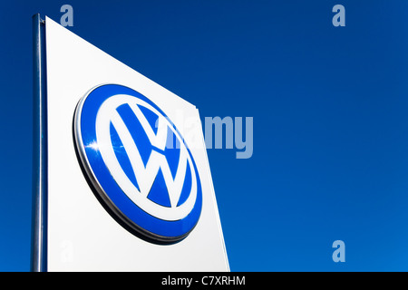 Zeichen, Volkswagen-Haupthändler, London, UK Stockfoto