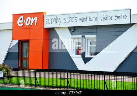 Scroby Sands wind Farm Besucherzentrum in great Yarmouth, England. Stockfoto