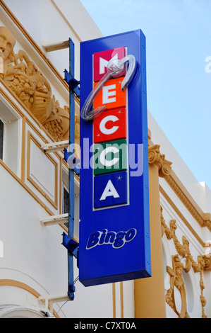 Mecca Bingo Hall Schild am Great Yarmouth, England Stockfoto