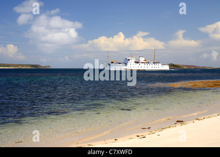 Scillonian Passagier-Fähre auf dem Weg zu den Scilly-Inseln Stockfoto